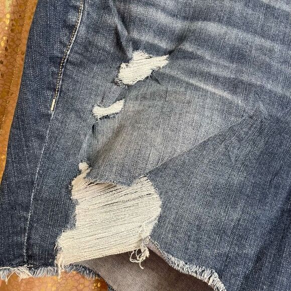 Torrid 5 Inch Vintage Stretch Mid-Rise Short Blue Distressing Size 24 NWT - Picture 3 of 10